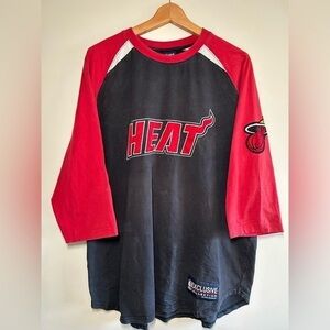 Miami Heat Logo Baseball Tee Y2K NBA XL